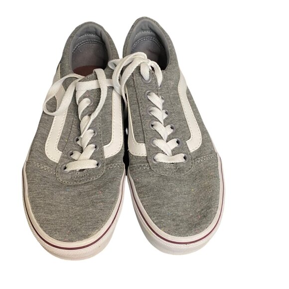 Vans Women's Gray Knit Skool Skate Sneakers Size 6 - Picture 3 of 5